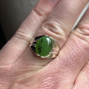 Siberian Jade Ring – Size 8 | Sterling Silver | Rico x Jade Coast Jewelry Collaboration