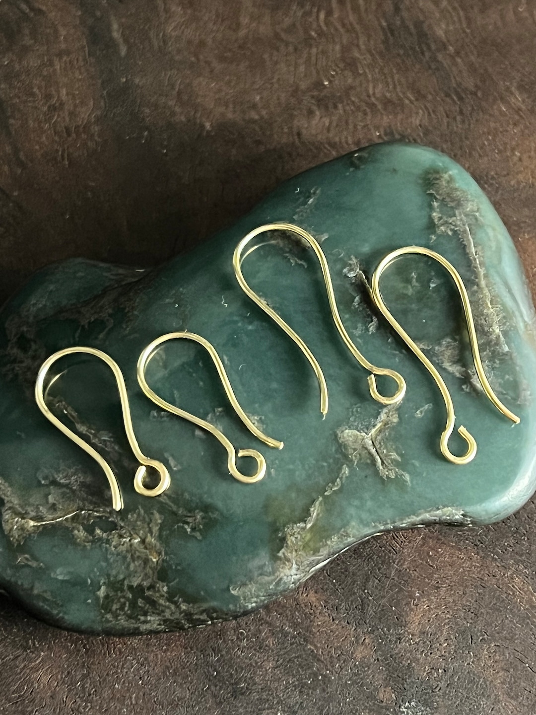 18k Solid Gold 20 Gauge Earring Hooks Etsy