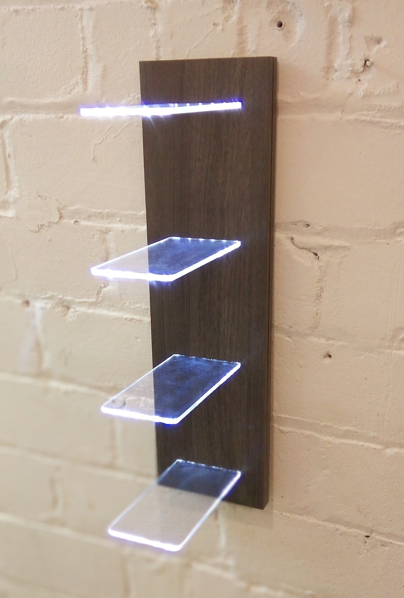 Shoe/sneaker Wall Rack With LED Acrylic Shelf, LED Remote Controller