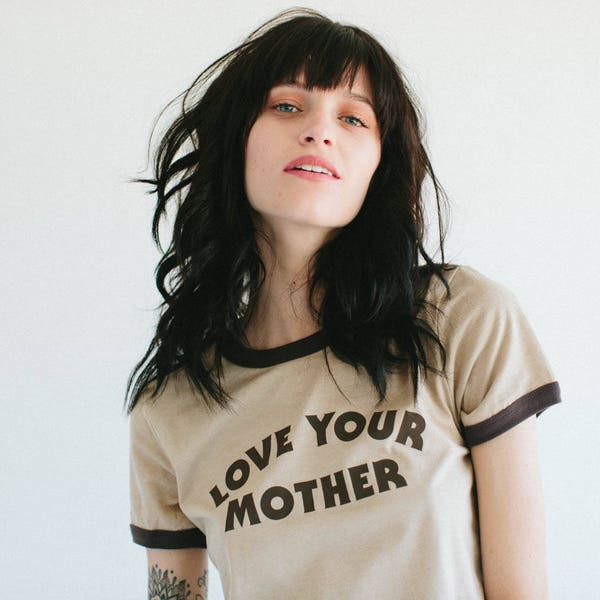 Love Your Mother (ringer t-shirt), by The Bee & The Fox