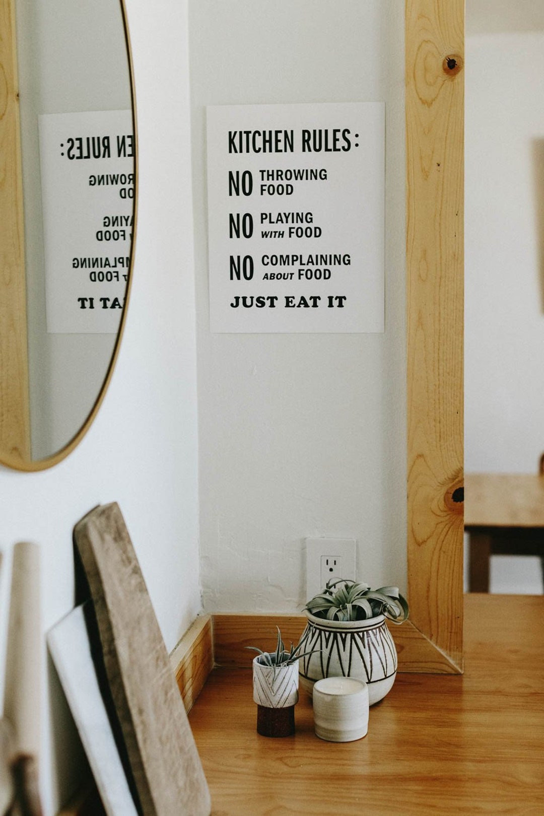 Letterpress: Kitchen Rules - Etsy