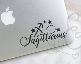 Sagittarius Symbol and Fire Element Vinyl Stickers Zodiac Sticker Planner Sticker