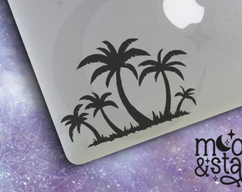 Palm Trees (v2), Palm Trees Decal, Palm Trees Sticker, Palm Decal, Palm, Laptop Stickers, Laptop Decal, Macbook Decal, Car Decal Vinyl Decal