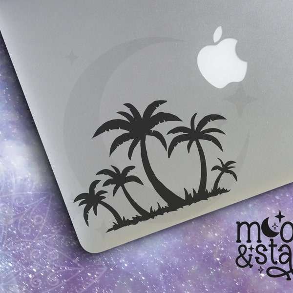 Palm Trees (v2), Palm Trees Decal, Palm Trees Sticker, Palm Decal, Palm, Laptop Stickers, Laptop Decal, Macbook Decal, Car Decal Vinyl Decal