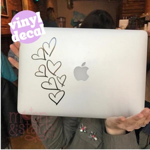 Open Hearts, Hearts Decal, Heart Decal, Love Decal, Love Stickers, Laptop Stickers, Laptop Decal, Macbook Decal, Car Decal, Vinyl Decal