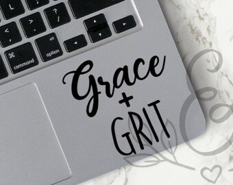 Grace perfect for laptops Grit Vinyl Sticker tumblers journals faith based
