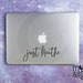 Just Breathe, Just Breathe Decal, Just Breathe Sticker, Breathe Decal, Laptop Stickers, Laptop Decal, Macbook Decal, Car Decal, Vinyl Decal