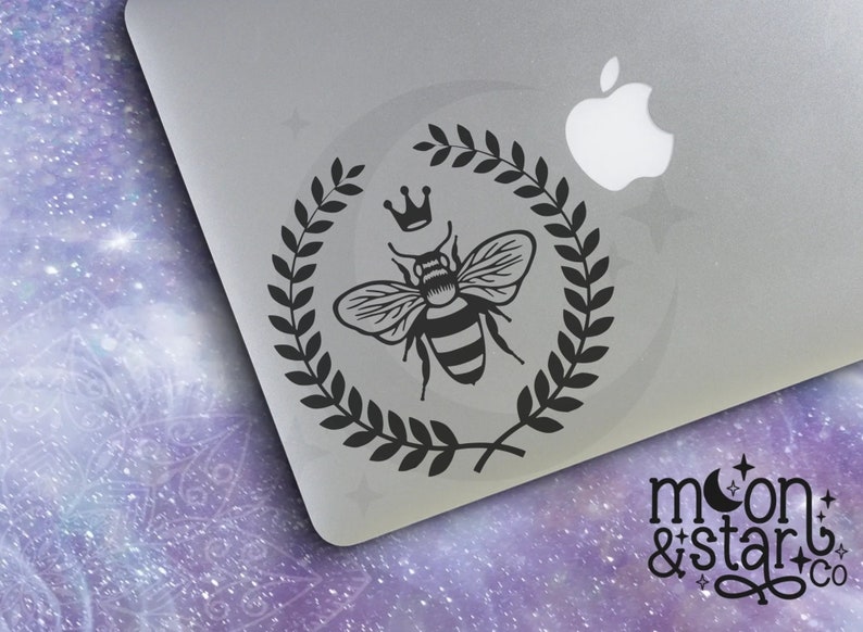 Queen Bee, Queen Bee Decal, Queen Bee Sticker, Bee Decal, Bee Sticker, Laptop Stickers, Laptop Decal, Macbook Decal, Car Decal, Vinyl Decal 