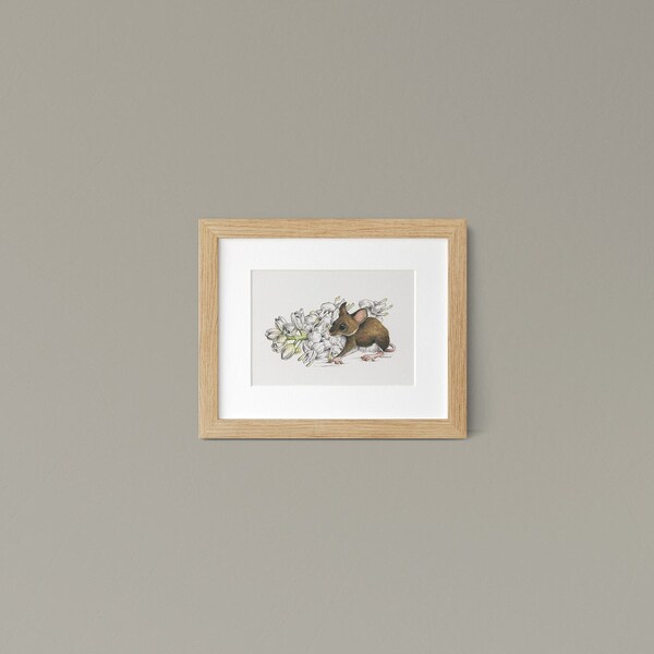 Deermouse Art Print Maine Forest Floor