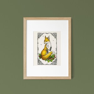 Strawberry Fox Art Print