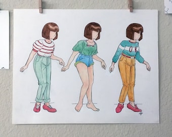 Ranma 1/2's Nabiki  - 11x14 original painting