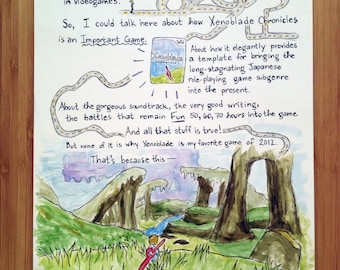 Lost in Xenoblade - 11x14 original comic