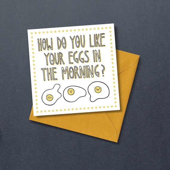 How do you like your eggs in the morning Greeting Card | Etsy