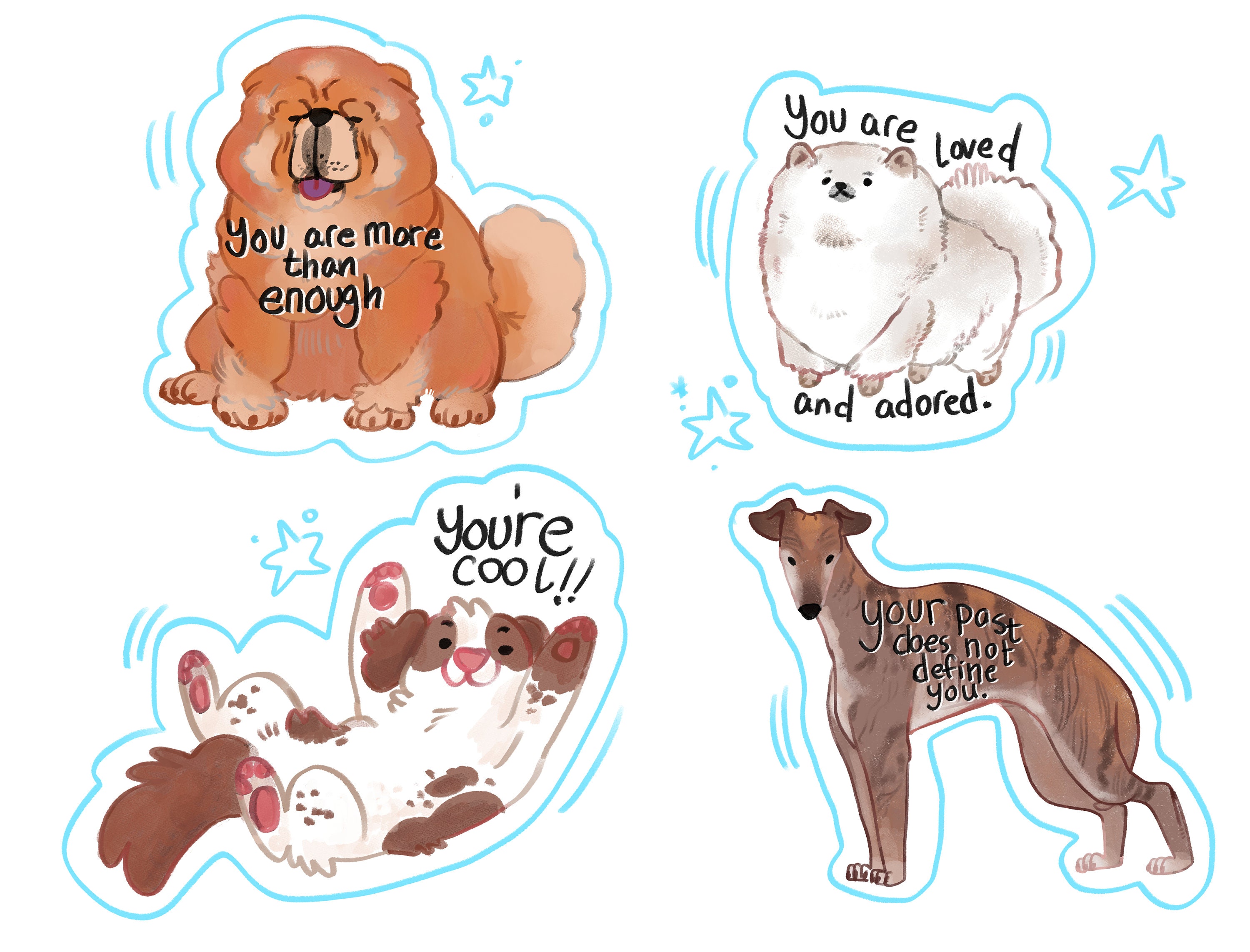 Inspirational Doggos Stickers Motivational Puppy Stickers - Etsy