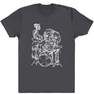 Neanderthal Drummer T-Shirt: Funny Rock Musician Gift