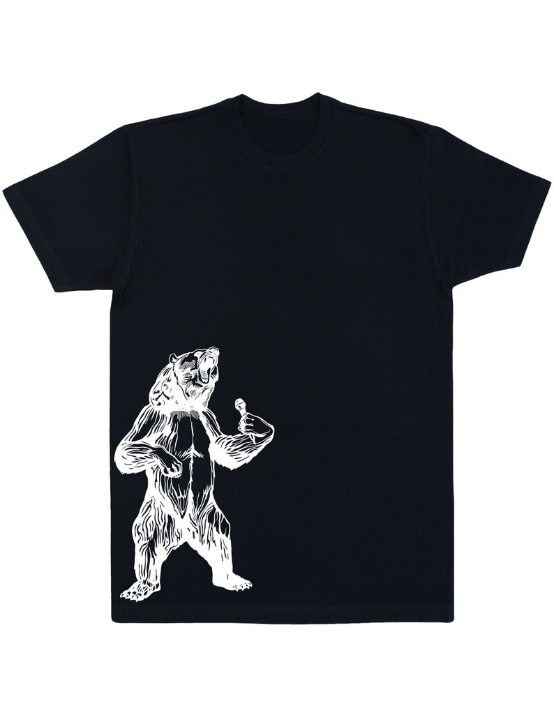 Bear Trying To Sing Men T-Shirt Gift for Him Bear Shirt Boyfriend Gift Musician Birthday Hasband Gift Christmas Gifts for Men S SEEMBO image 1