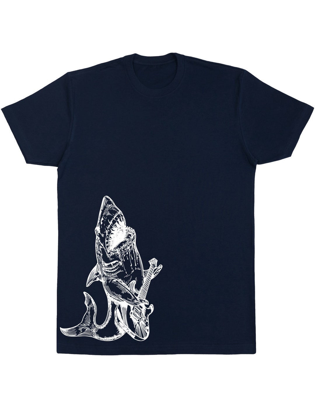 Shark Playing Guitar Men T-shirt Gift for Him Guitar Shirt - Etsy