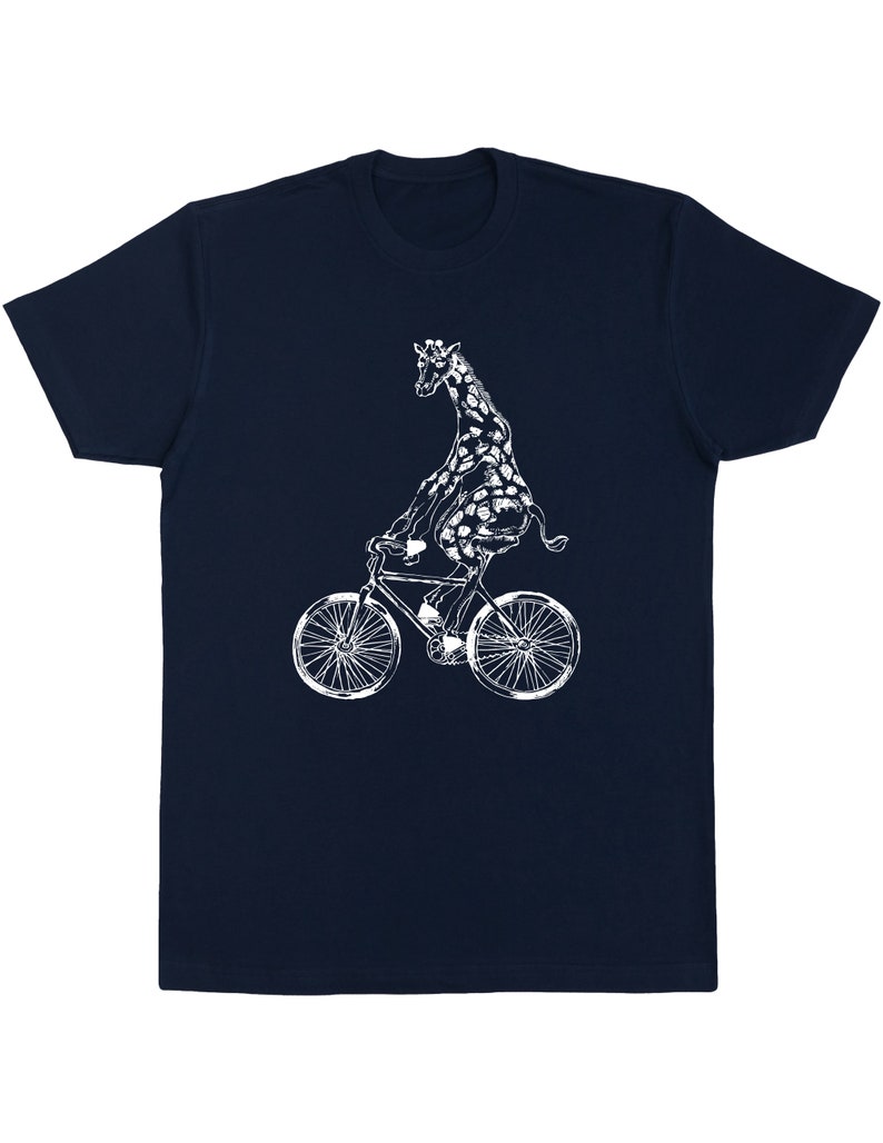 Husband Gift Funny Mens Gift SEEMBO Christmas Gifts for Men Giraffe On A Bicycle Men/'s T-Shirt Gift for Him Cycling Shirt Boyfriend Gift