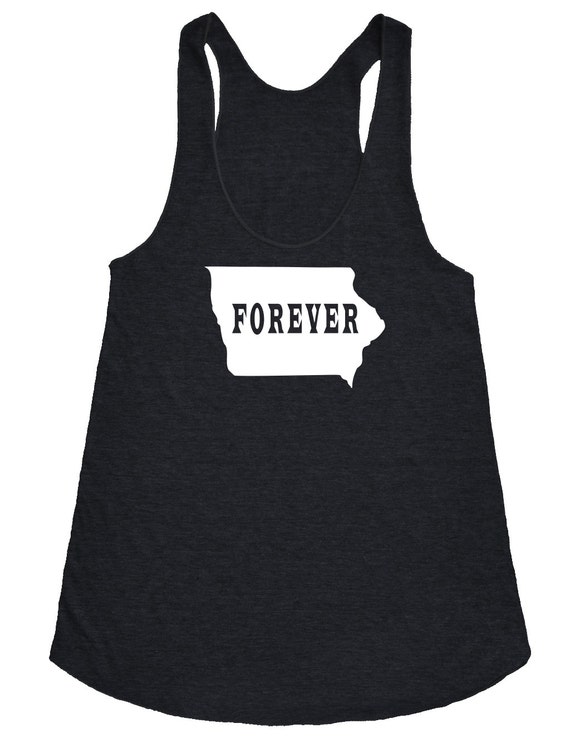 Iowa Forever Tank Top. Women's Tri Blend Racerback Tank | Etsy