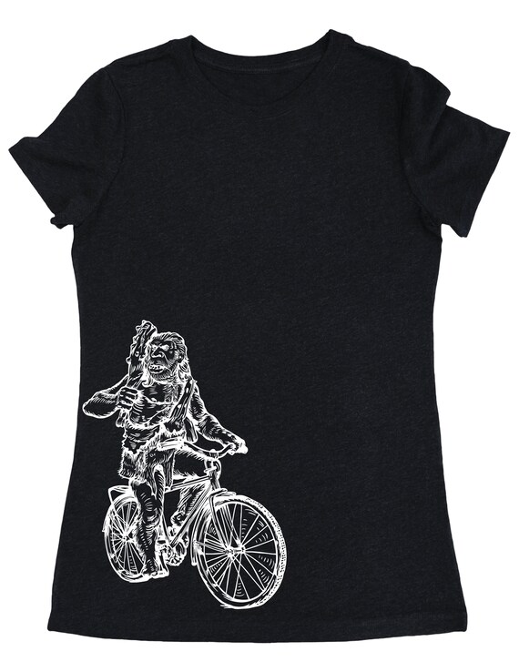 Seembo Neanderthal On A Bicycle T-Shirt Funny Cycling Gift Seembo Neanderthal On A Bicycle T-Shirt Funny Cycling Gift