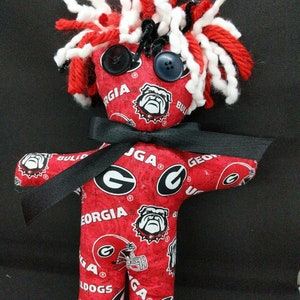 Georgia Bulldog  Football Dammit Doll.  Doll is 15&quot; tall x 8&quot; wide.  Great gift for Dad, Mom, College Student, Fan, Tailgate Party