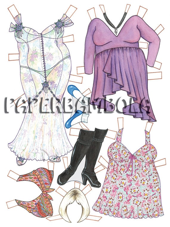 The Extra super Model Paper Doll Plus Size Paper Doll Extra Large Super Model Etsy