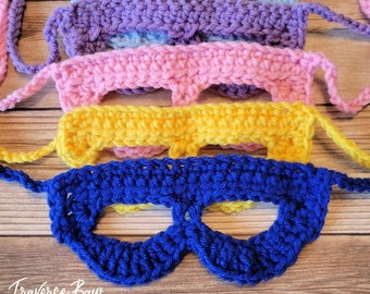 Crochet superhero mask toddler child adult PDF Instant Download costume mask