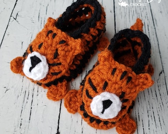 Virkade tiger babytossor mönster PDF direkt nedladdning present present pyssel visar MI designer