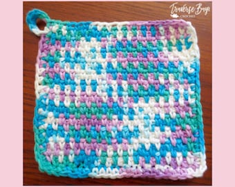 Easy crochet dishcloth pattern PDF Instant Download gift present craft shows MI Designer