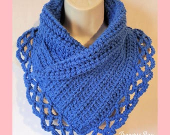 Crochet Lacey Scarf Pattern: Easy Neck Warmer (PDF Download)