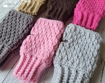 Crochet Alpine Fingerless Glove Mitten Pattern PDF Instant Download Adult textured