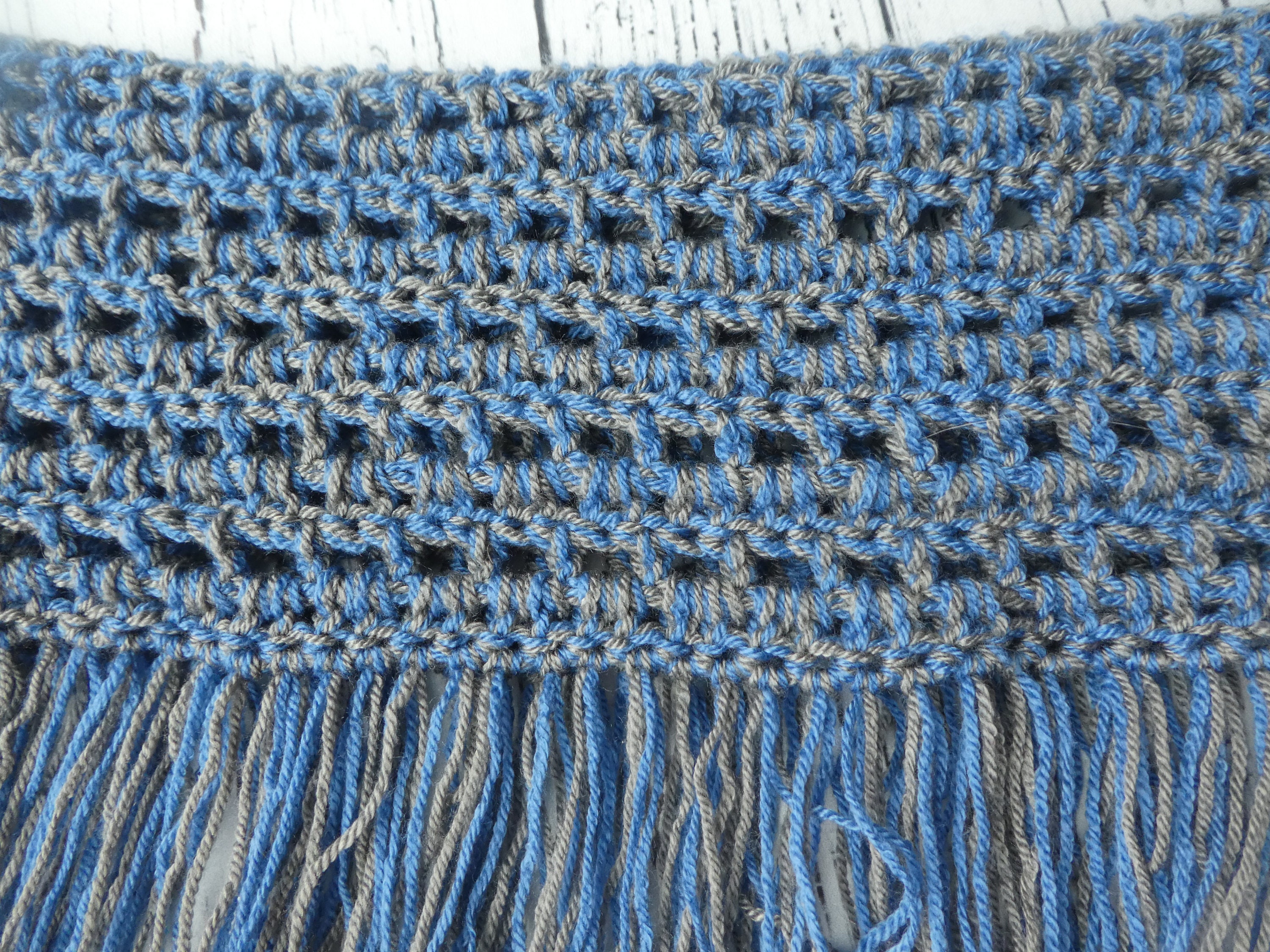 Crochet Fringe Infinity Scarf Pattern PDF Instant Download Simple Easy ...