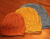 Crochet Beanie Hat Baby Toddler Adult spiral textured 3 sizes PDF Instant Download Pattern gift present