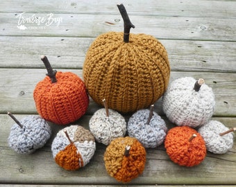 Virkmönster för pumpa på landsbygden, PDF för direktnedladdning, hantverkshower, MI-designer
