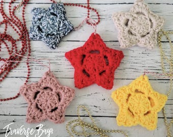 Crochet Star Ornament Pattern PDF instant download present gift