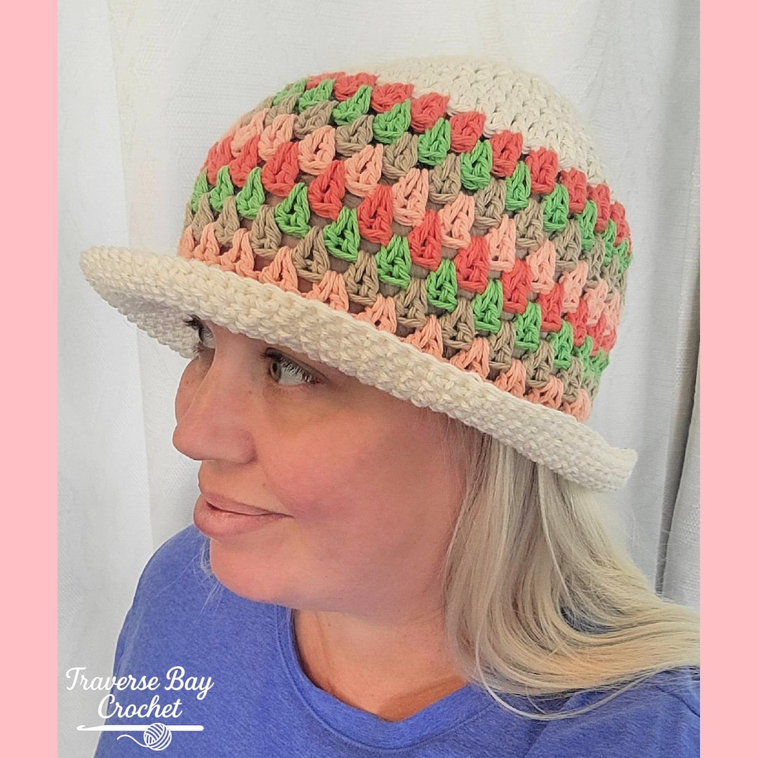 Crochet Granny Sun Hat Pattern (PDF Download) 4 Sizes Newborn-adult - Etsy