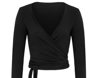 ORGANIC wrap jacket - black