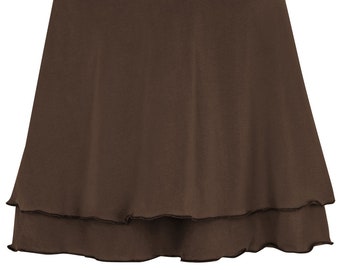 BIO Skirt two-layered - nougat brown