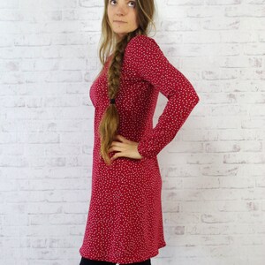 ORGANIC Dress Dots red/white image 2