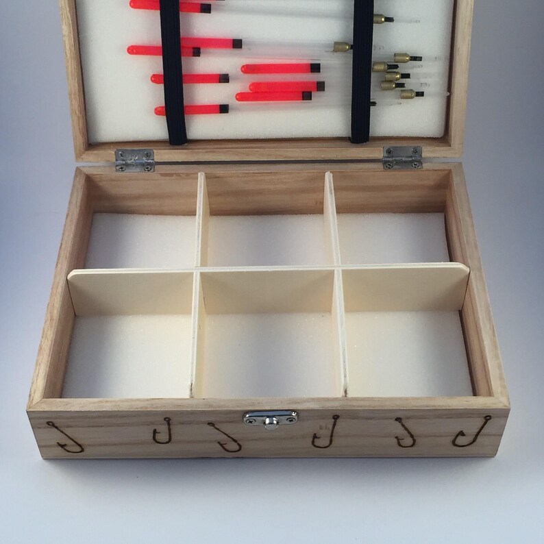 Six Compartment Fishing Tackle Box Etsy