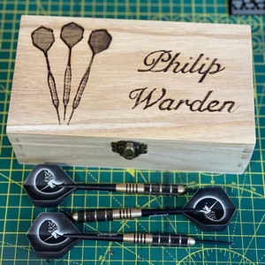 Personalised Wooden Darts Case image 1