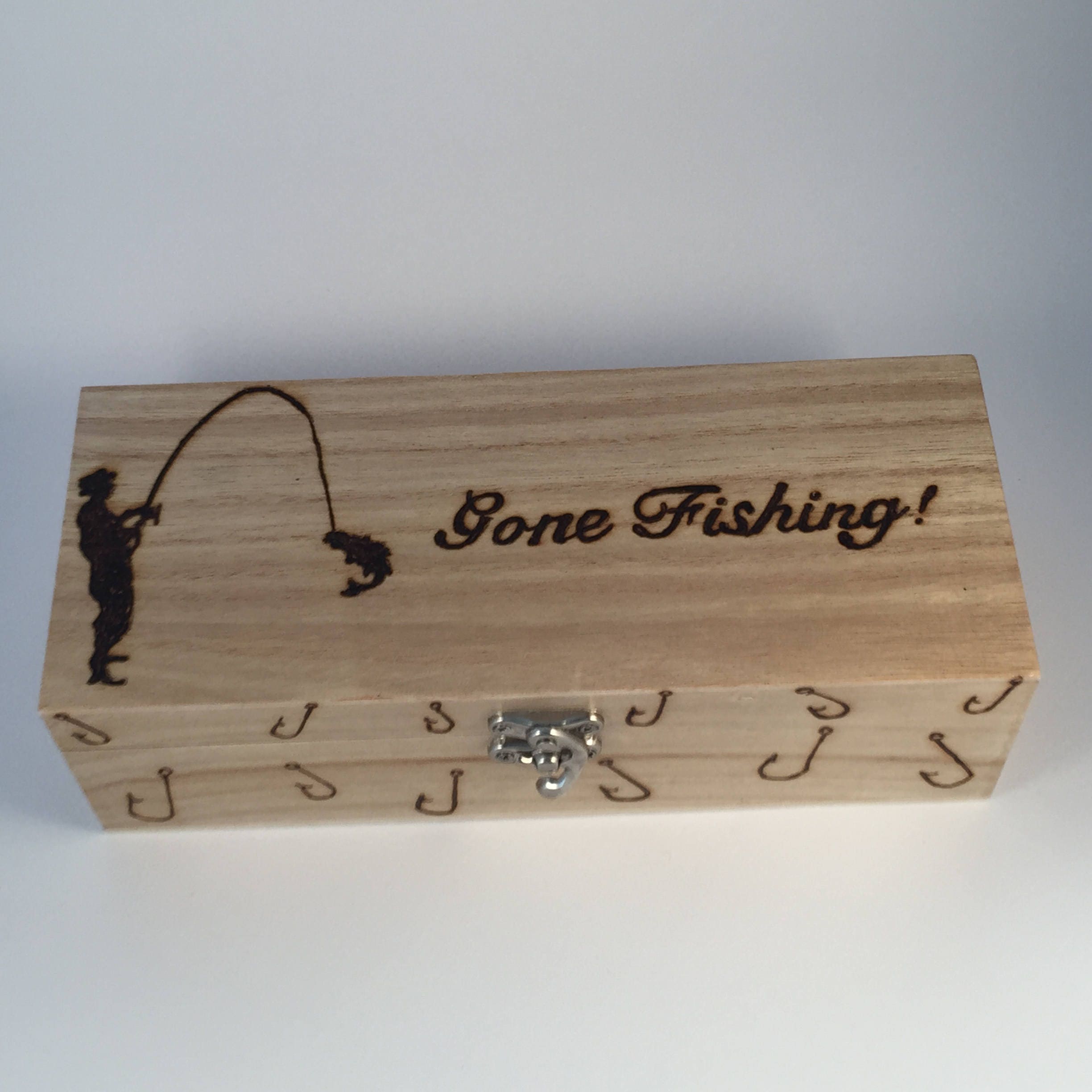 Fishing Tackle Float Box Fly Box Reel Box Personalised Box with Handle 