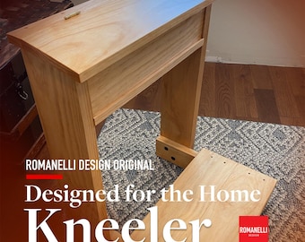 Adult Prayer Kneeler – Handmade Solid Wood Home Altar Bench with Storage Lent devotional or Easter gift