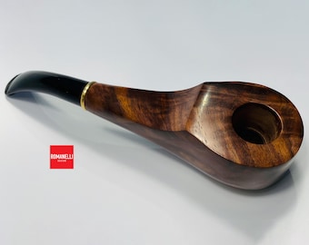 Hand-Crafted Walnut Tobacco Pipe: 'The Admiral' by Romanelli