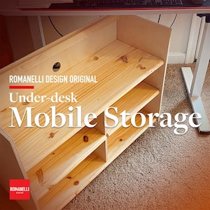 Under-Desk Mobile Storage Cart: Rolling Organizer for Home Office & Dorm