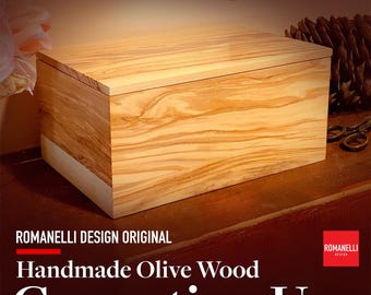 Handmade Olive Wood Cremation Urn – Adult Memorial Box, Columbaria-Friendly, Kentucky Crafted