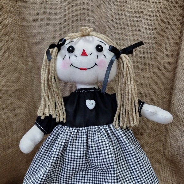 Annie Doll with Black and White Dress