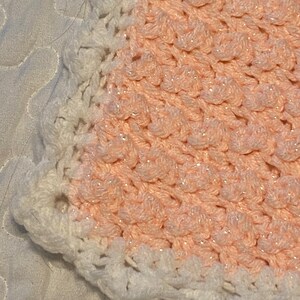 Peachy Pink Sparkly Baby Blanket