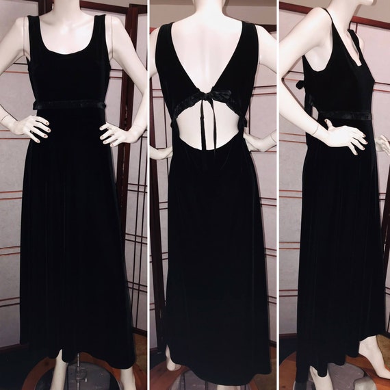 CDC Evening Black Cocktail Maxi Dress 