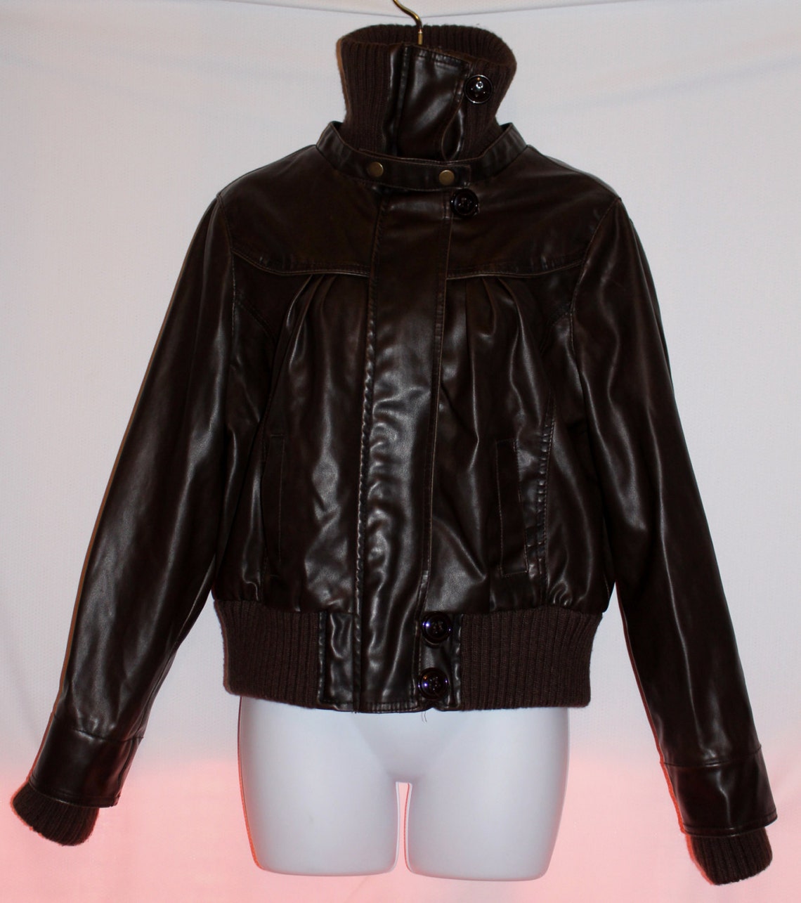 Cropped Moto Bomber Jacket